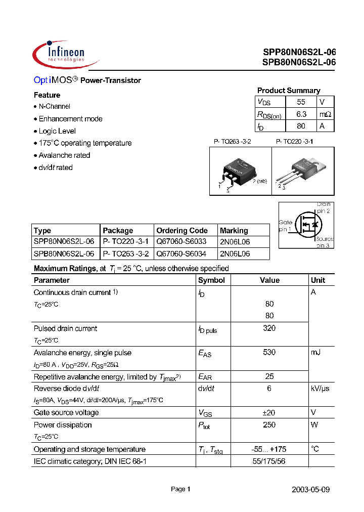 SPP80N06S2L-06_1315622.PDF Datasheet