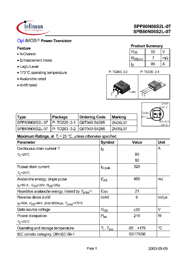 SPP80N06S2L-07_1315623.PDF Datasheet