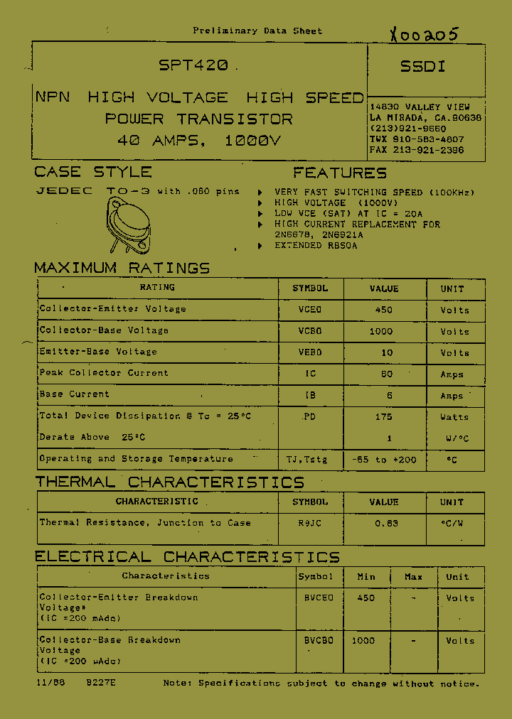 SPT420_1025893.PDF Datasheet