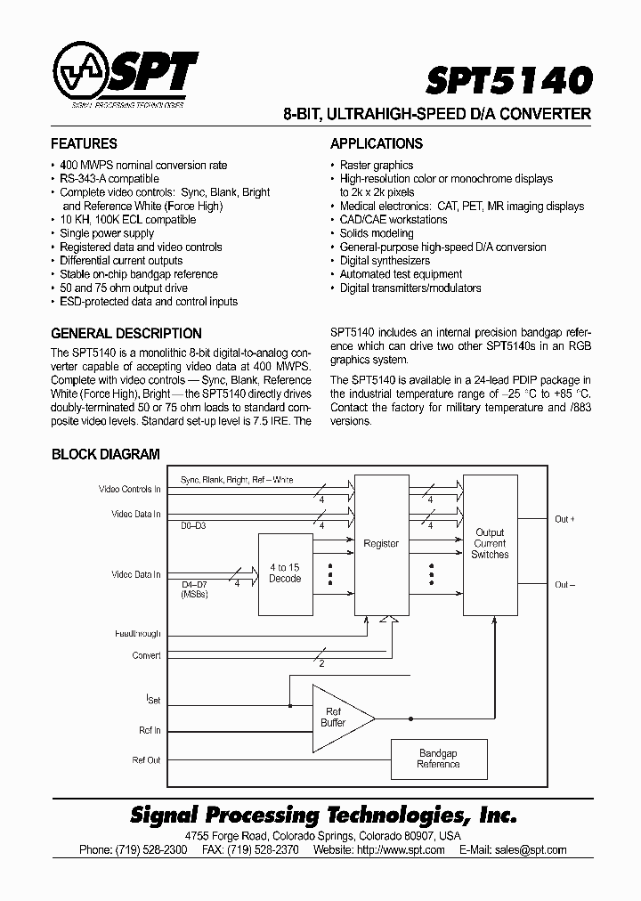 SPT5140SIN_1315660.PDF Datasheet