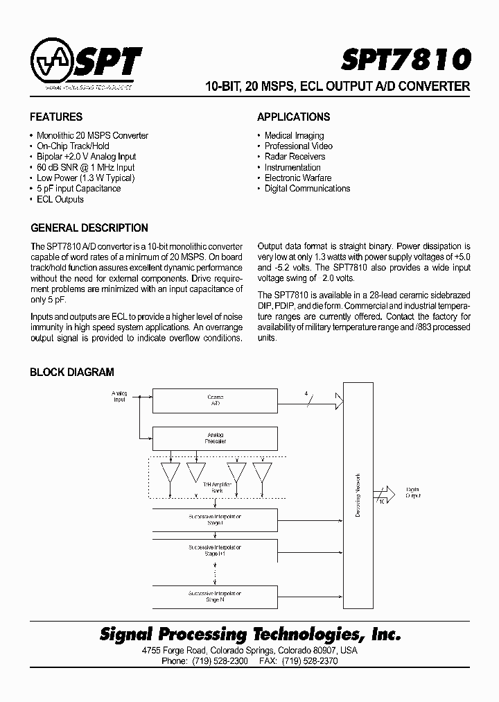 SPT7810BIJ_1114357.PDF Datasheet
