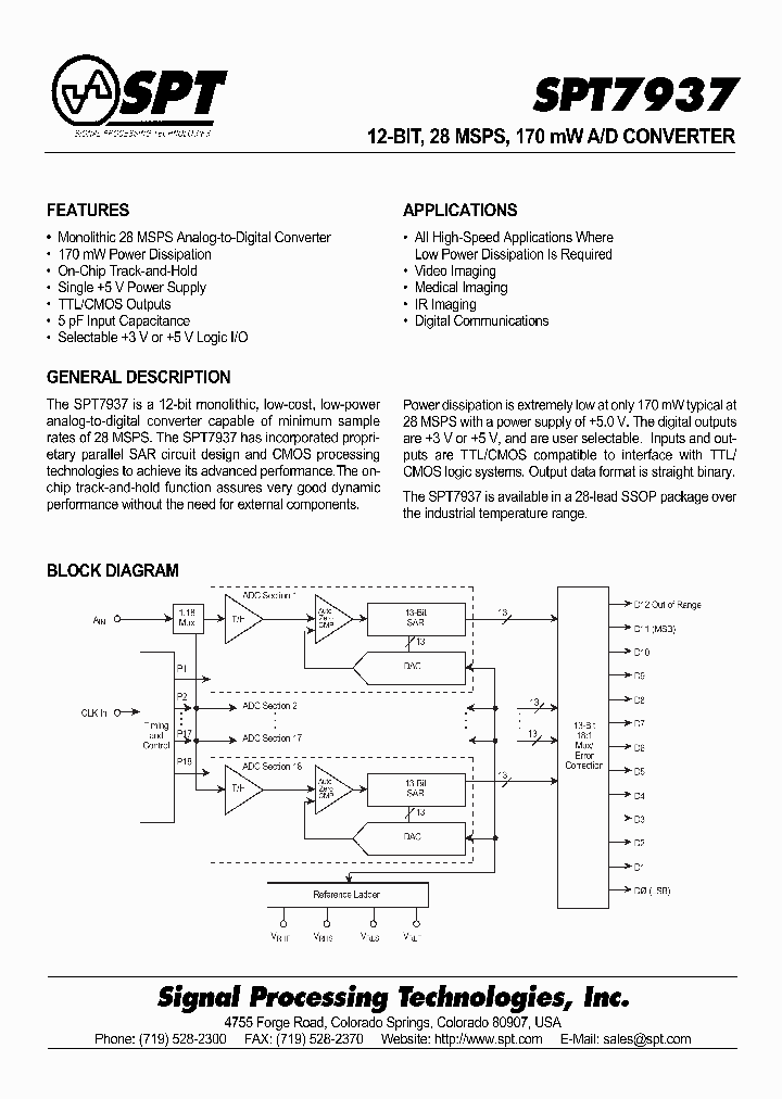 SPT7937SIR_1315705.PDF Datasheet