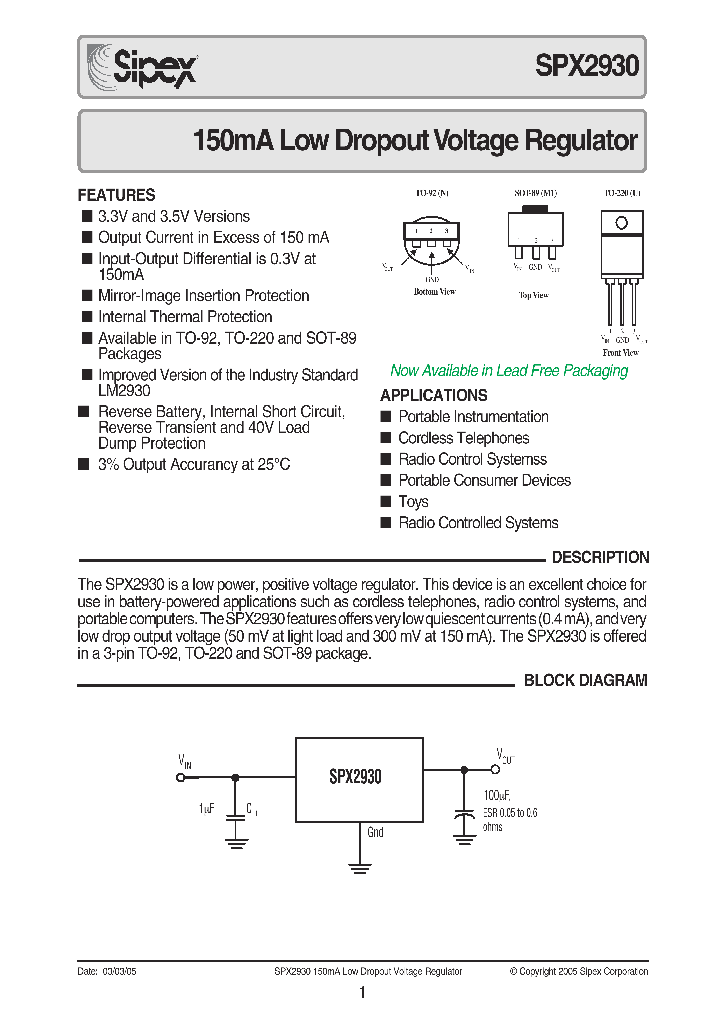 SPX293005_1315840.PDF Datasheet
