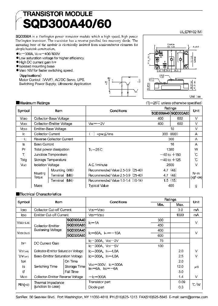SQD300A60_885538.PDF Datasheet
