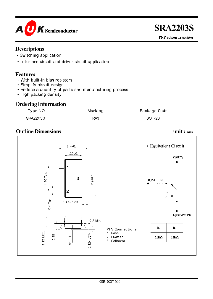SRA2203S_1316131.PDF Datasheet