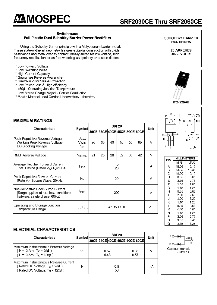 SRF2030CE_959275.PDF Datasheet