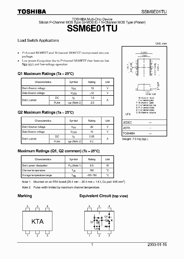 SSM6E01TU_1316810.PDF Datasheet