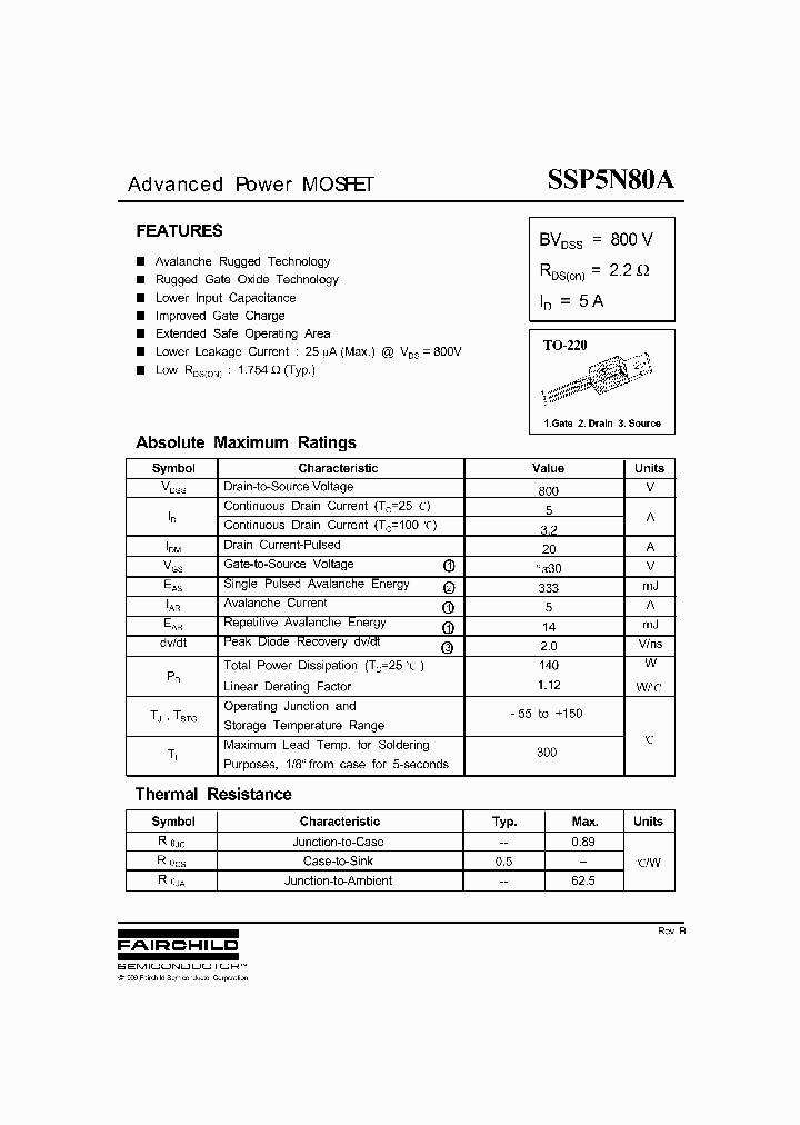 SSP5N80A_1316861.PDF Datasheet