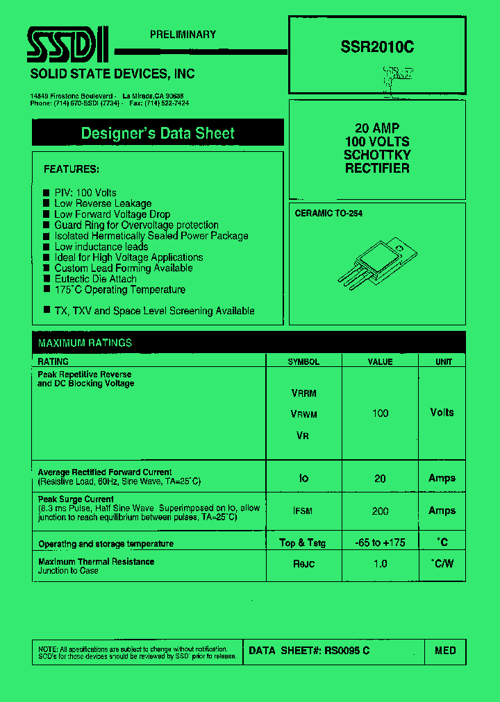 SSR2010C_1316905.PDF Datasheet