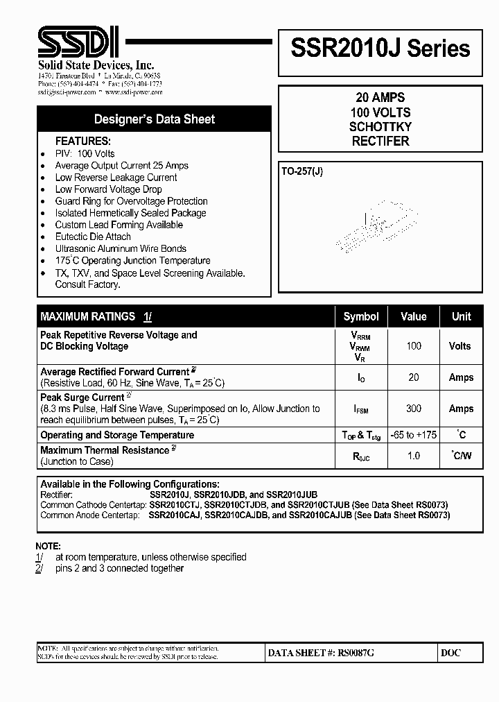 SSR2010JUB_1316913.PDF Datasheet