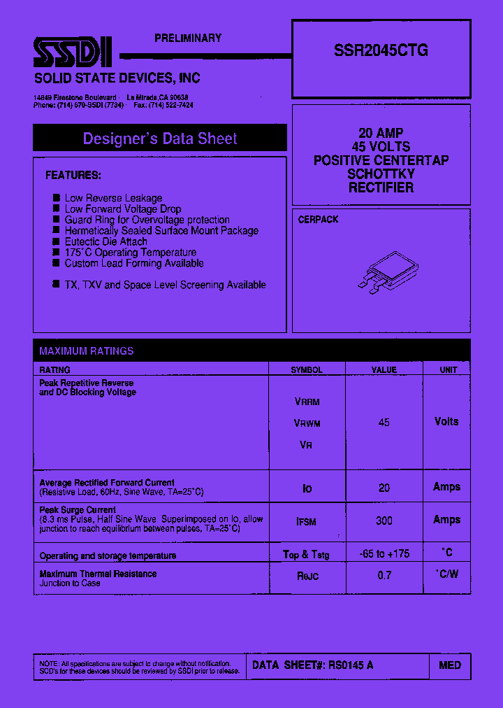 SSR2045CTG_1316924.PDF Datasheet