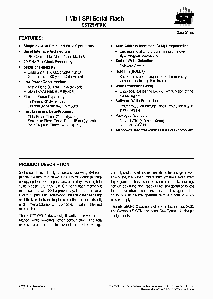 SST25VF01006_1316981.PDF Datasheet