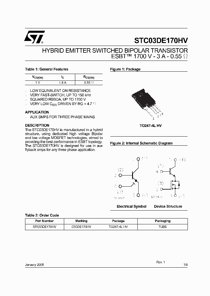 STC03DE170HV_1107763.PDF Datasheet