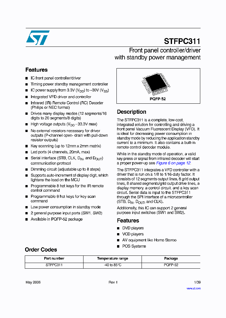 STFPC311_1318203.PDF Datasheet