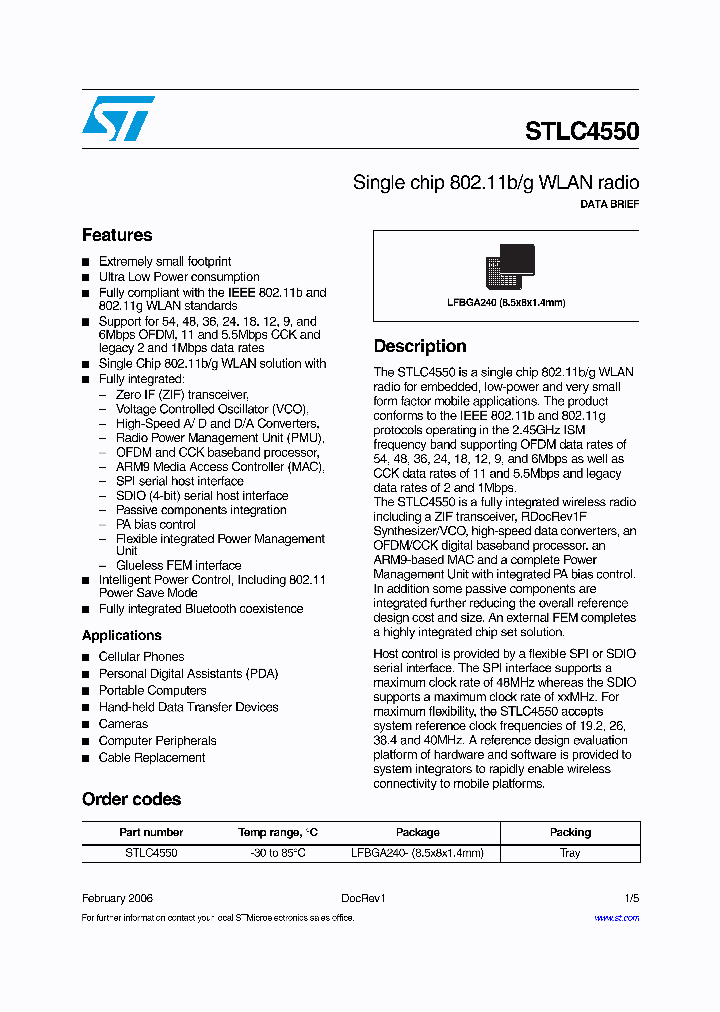 STLC4550_1318695.PDF Datasheet