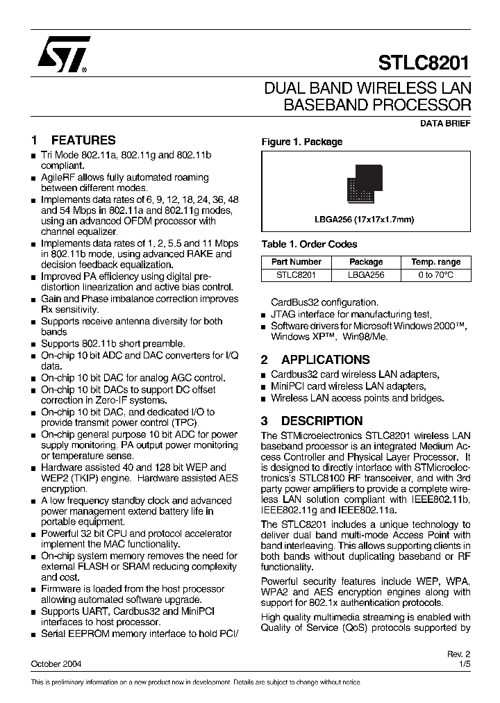 STLC8201_1318712.PDF Datasheet