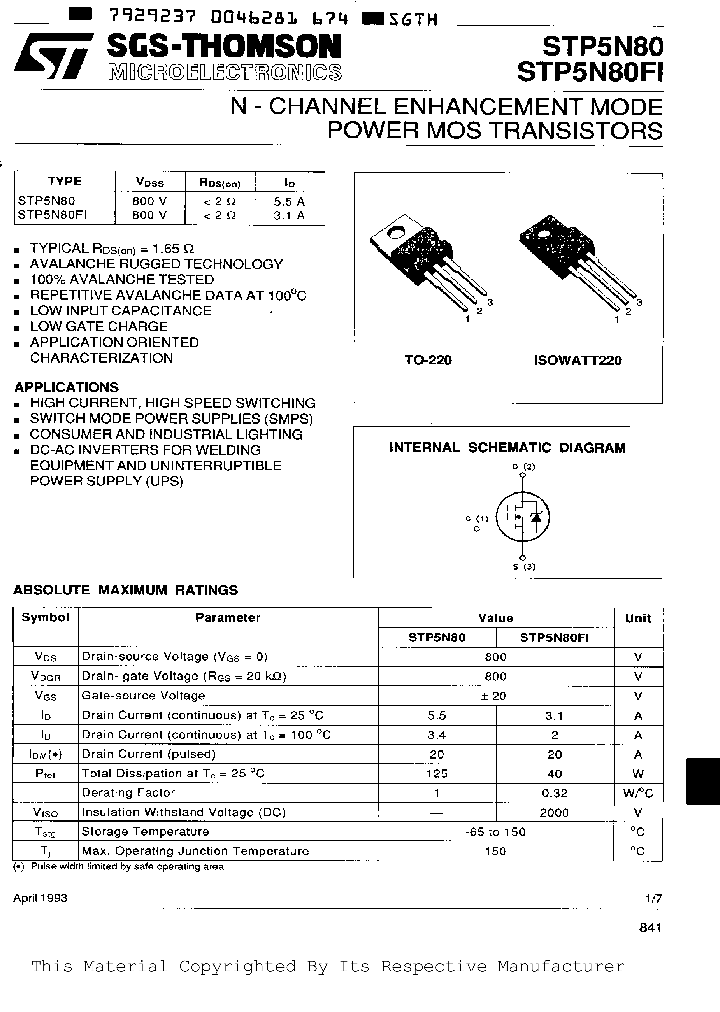 STP5N80_1106088.PDF Datasheet