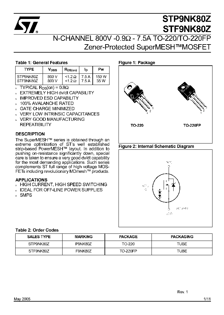 STP9NK80Z_1319126.PDF Datasheet