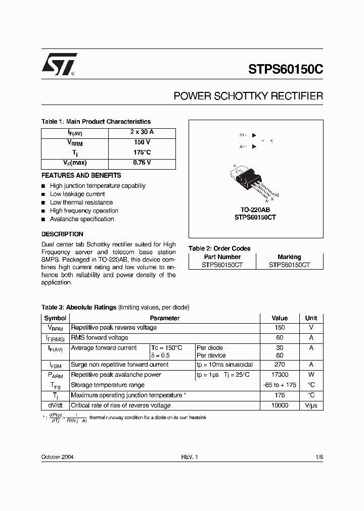 STPS60150C_1105324.PDF Datasheet
