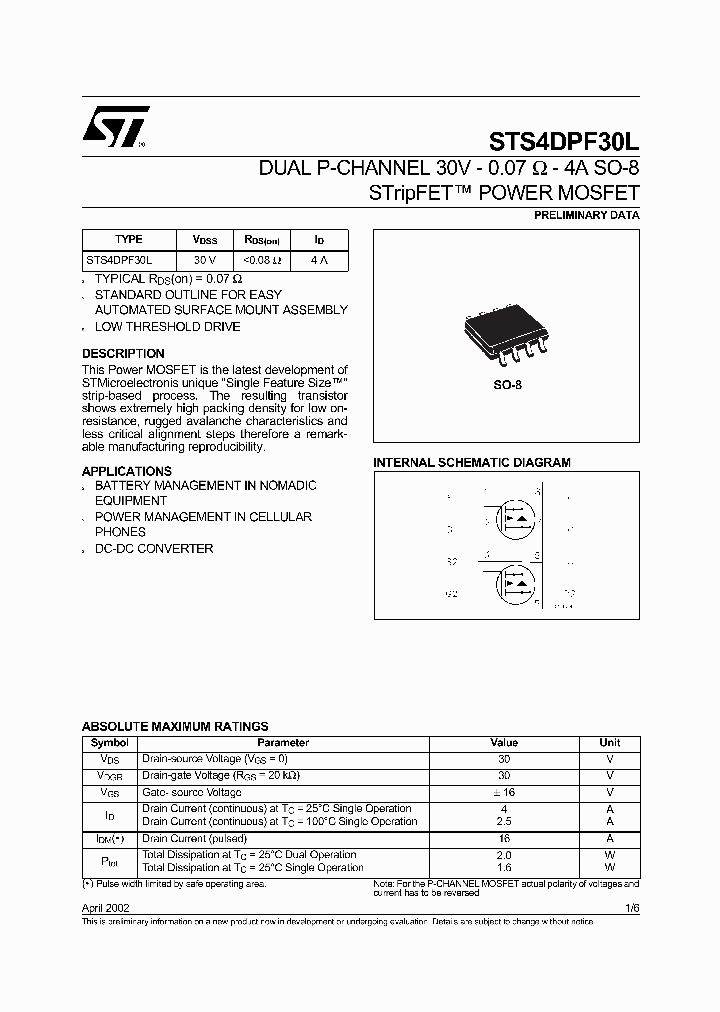 STS4DPF30L_1319379.PDF Datasheet