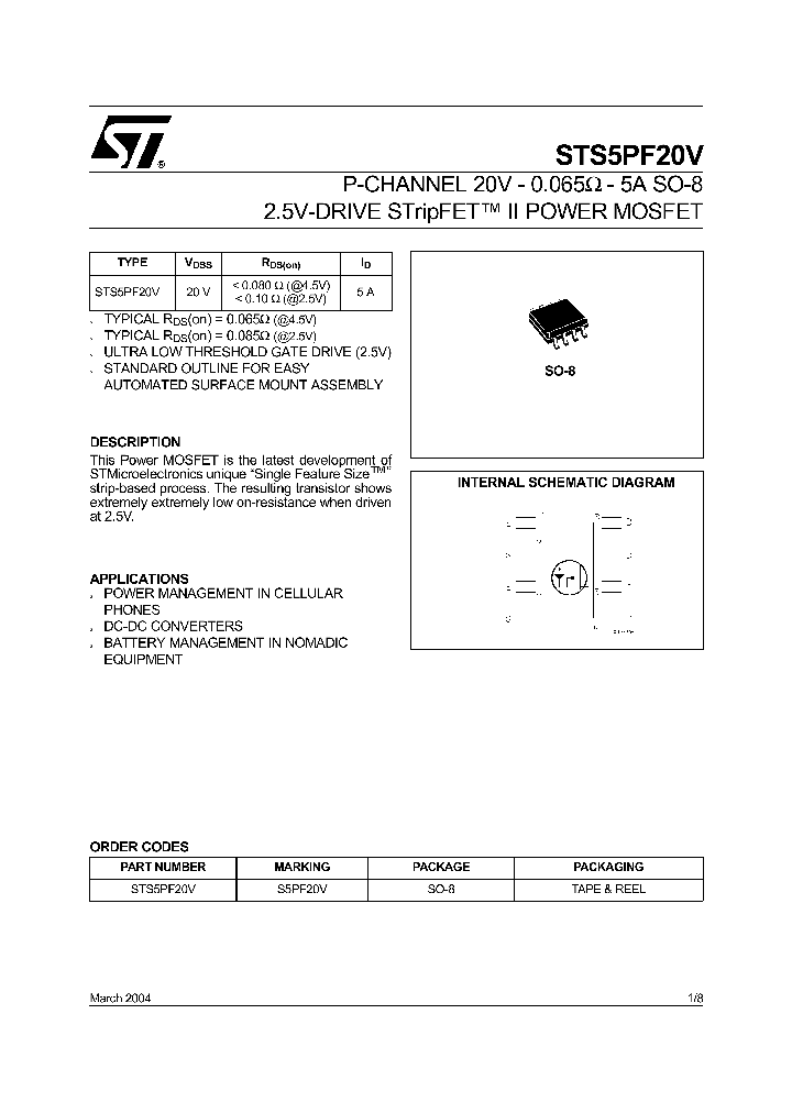 STS5PF20V_1024748.PDF Datasheet