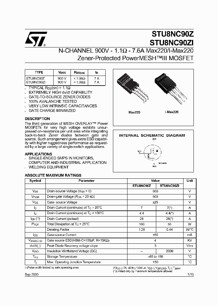 STU9NC90ZI_1319552.PDF Datasheet