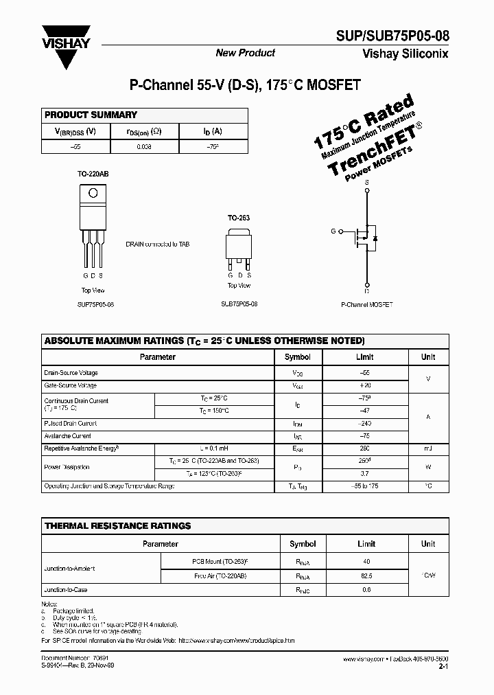 SUP75P05-08_1138586.PDF Datasheet
