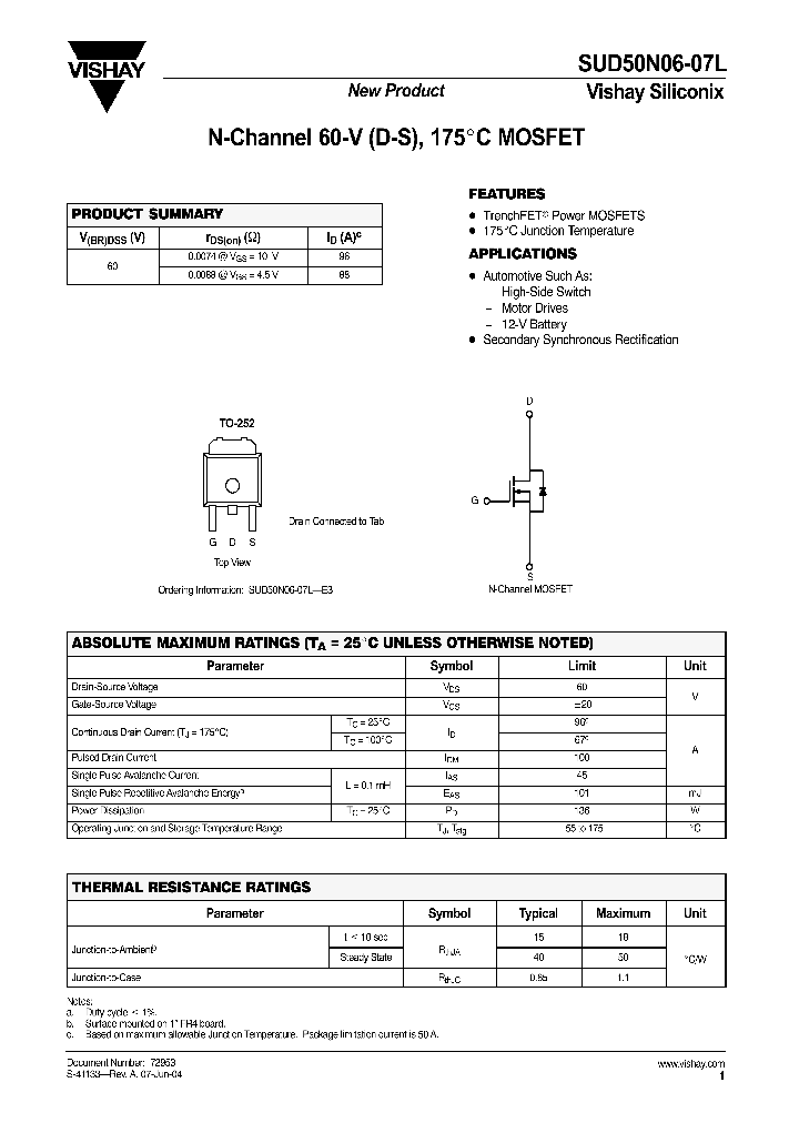 SUD50N06-07L-E3_1319767.PDF Datasheet
