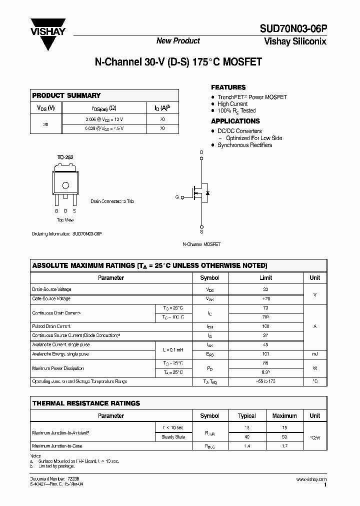 SUD70N03-06P_1319778.PDF Datasheet