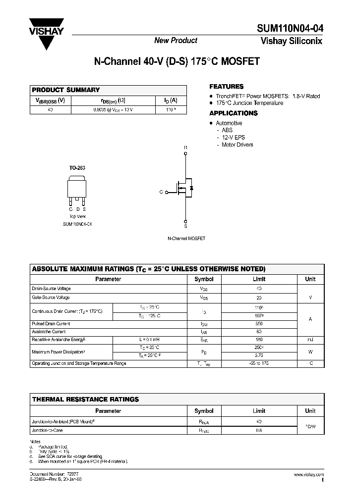 SUM110N04-04_1319800.PDF Datasheet