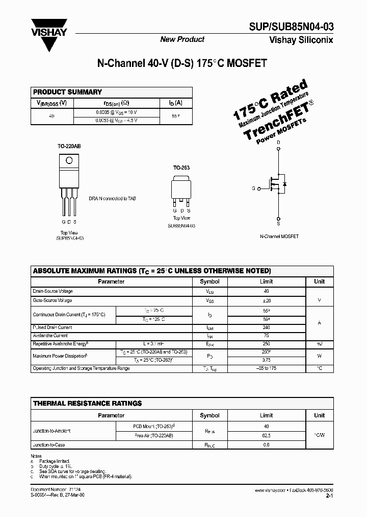 SUP85N04-03_1319872.PDF Datasheet