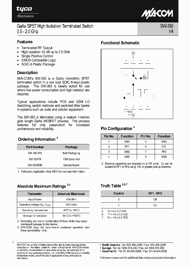 SW-393-PIN_810423.PDF Datasheet