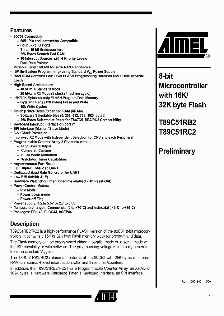 T89C51RC2-SLSIM_1321132.PDF Datasheet