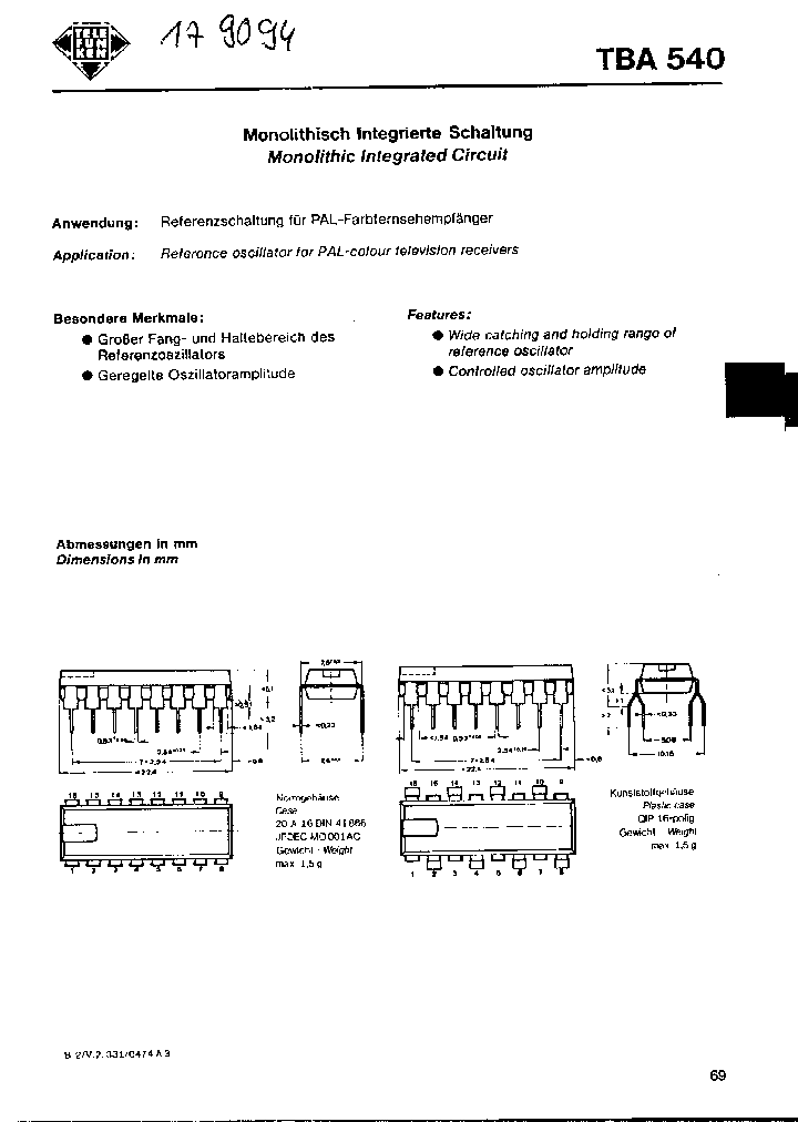 TBA540_1062561.PDF Datasheet
