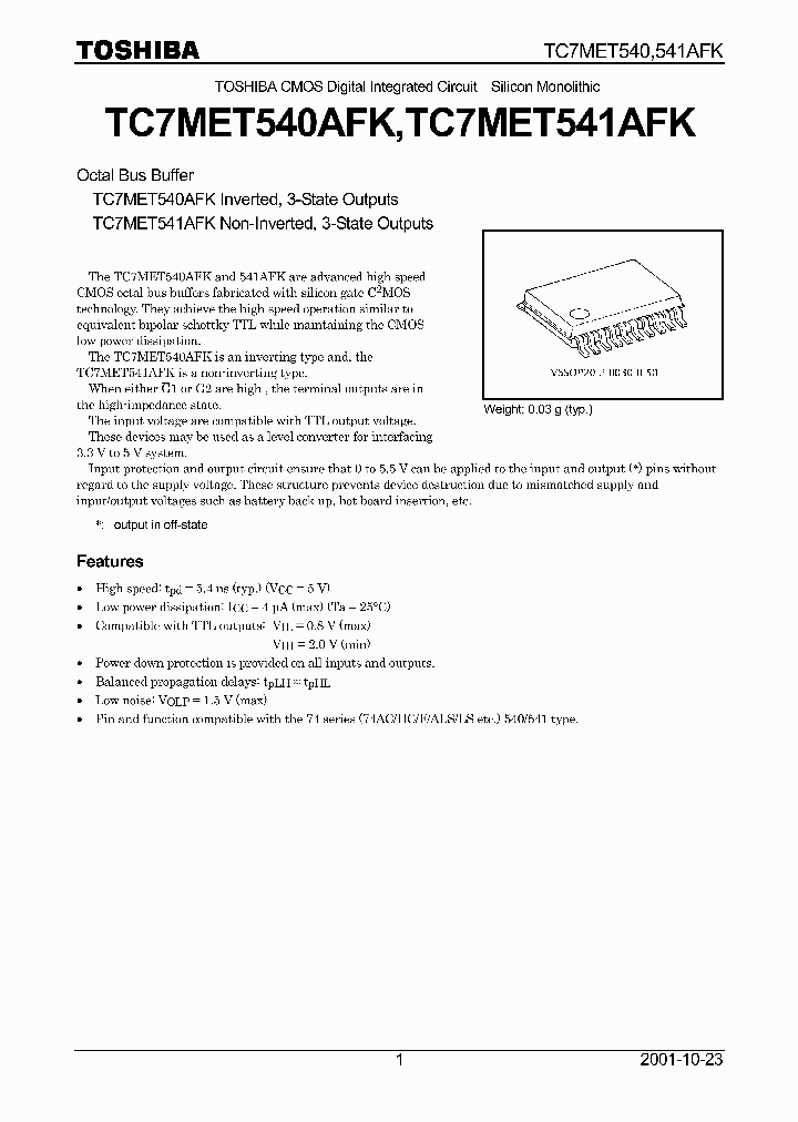 TC7MET540AFK_1128933.PDF Datasheet