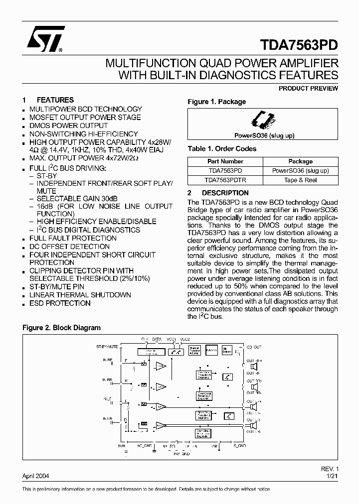 TDA7563PD_1167241.PDF Datasheet