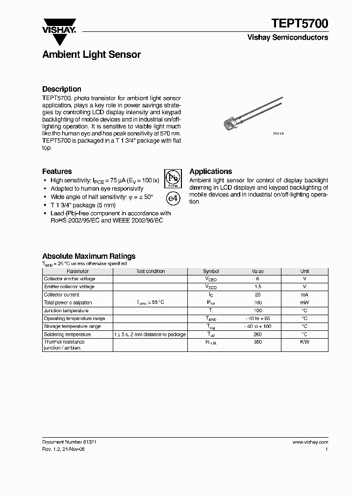TEPT5700_1324201.PDF Datasheet