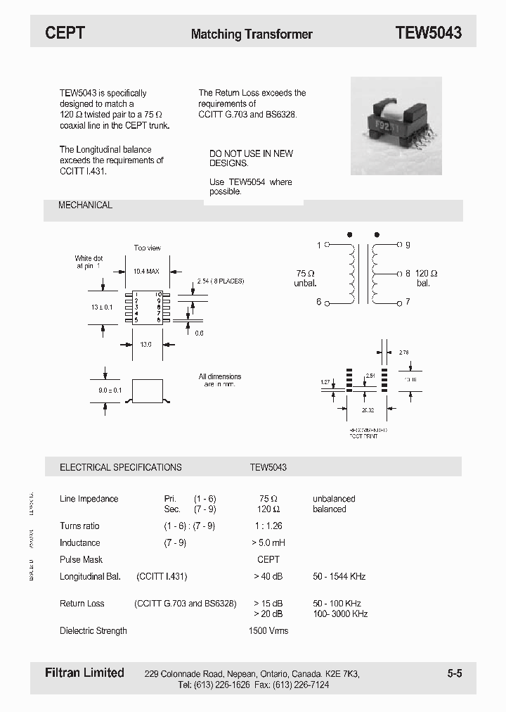 TEW5043_1324222.PDF Datasheet