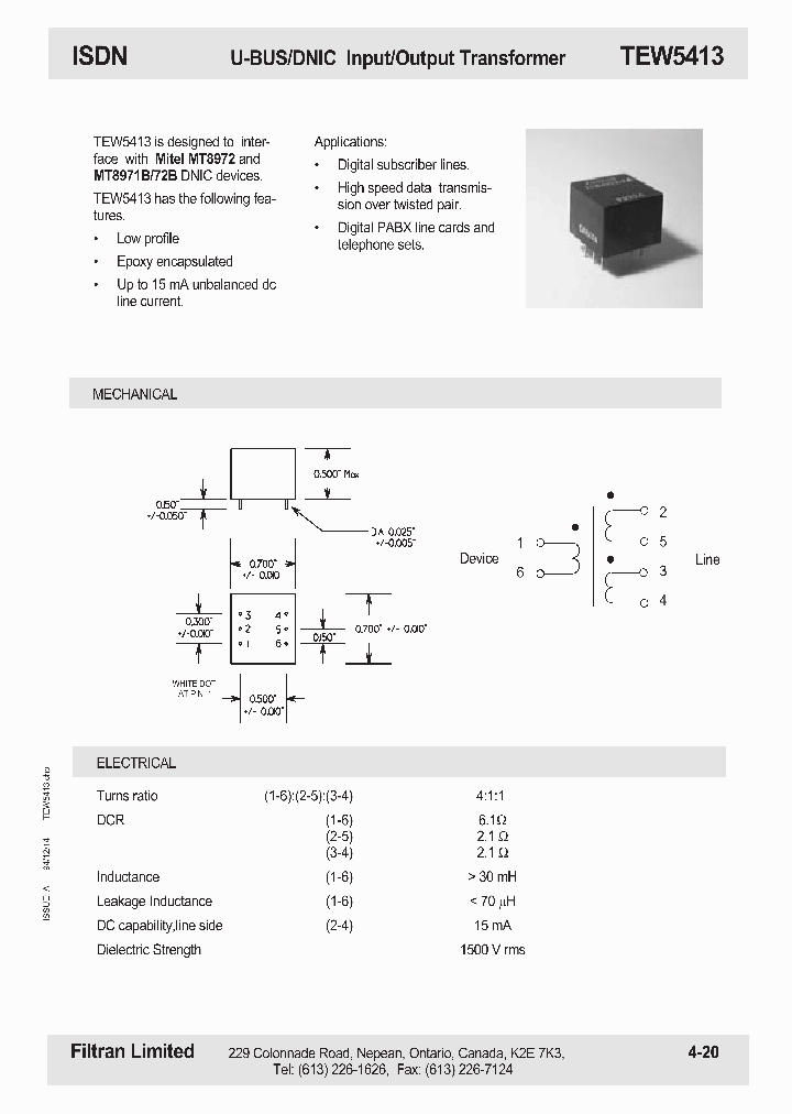 TEW5413_1106699.PDF Datasheet