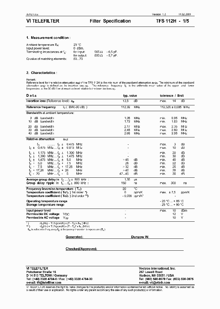 TFS112H_1324375.PDF Datasheet