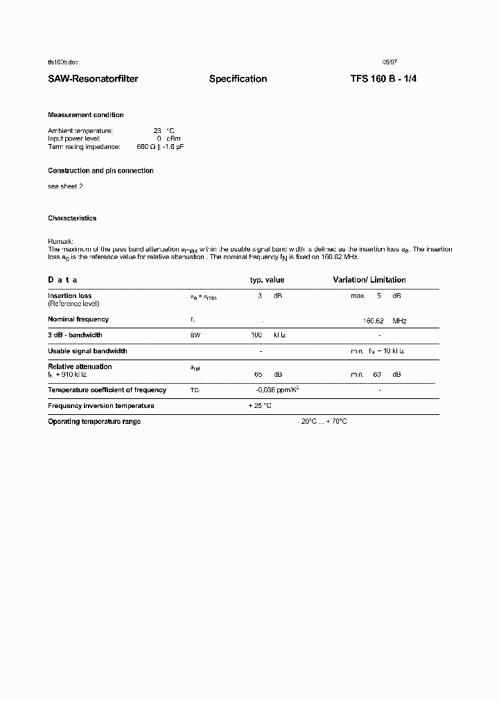 TFS160B_1324432.PDF Datasheet
