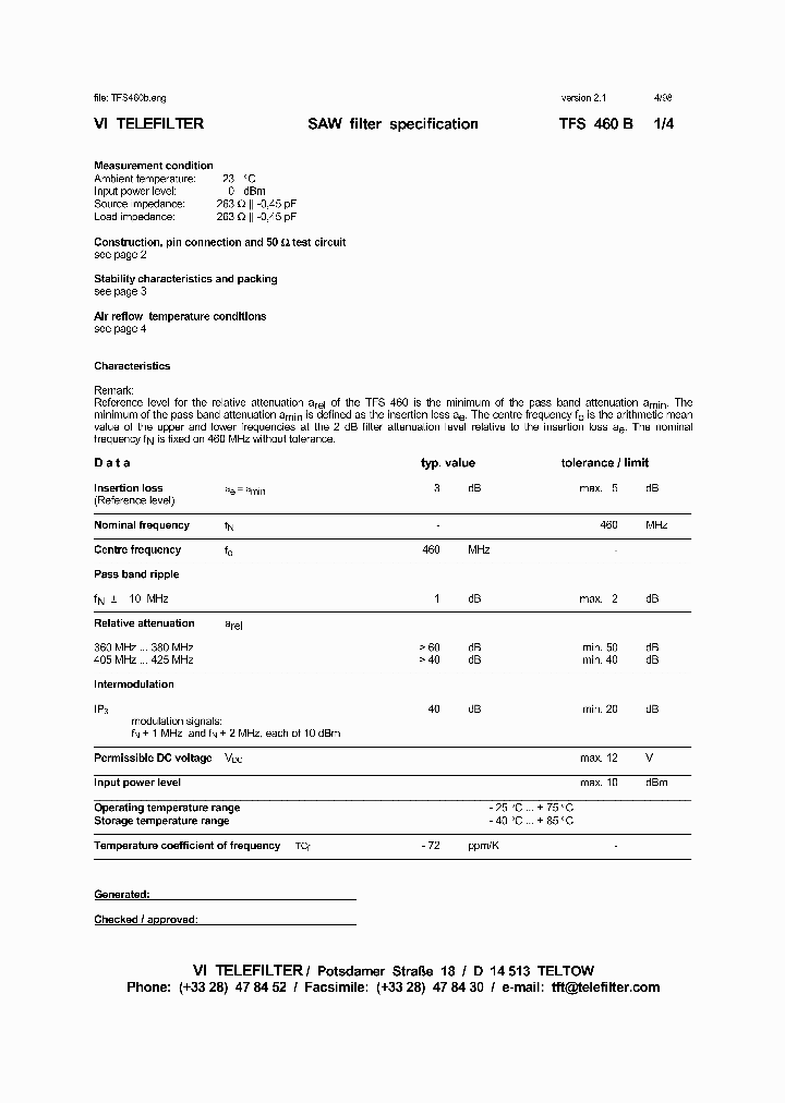 TFS460B_1324640.PDF Datasheet