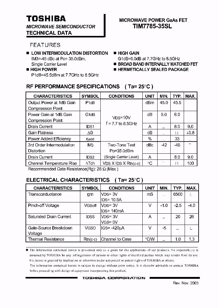 TIM7785-35SL_1325183.PDF Datasheet