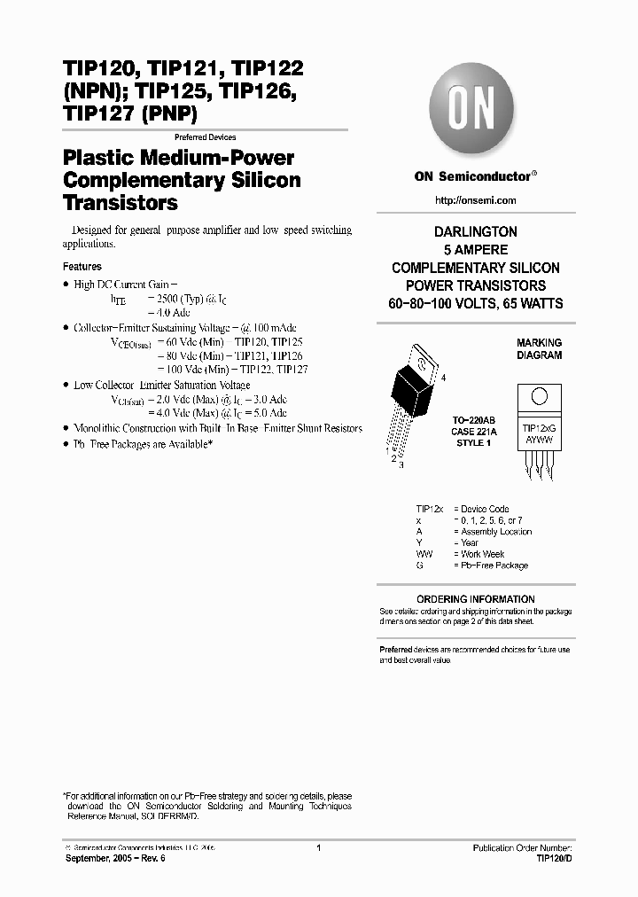 TIP120G_1119169.PDF Datasheet