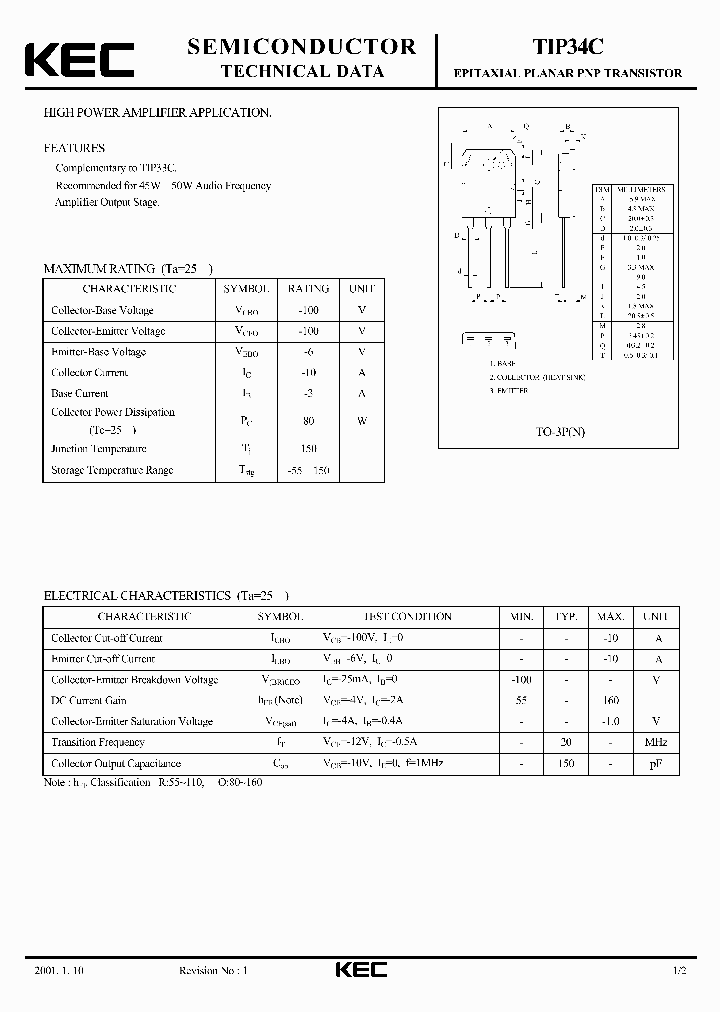 TIP34C_1325327.PDF Datasheet