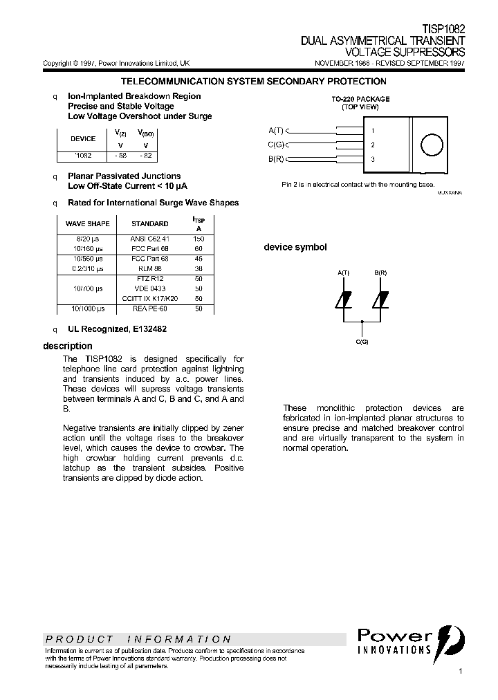 TISP1082_1325423.PDF Datasheet
