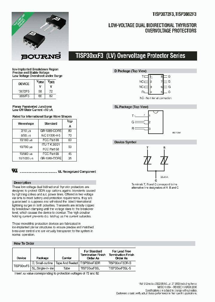 TISP3082F3SL_1041537.PDF Datasheet