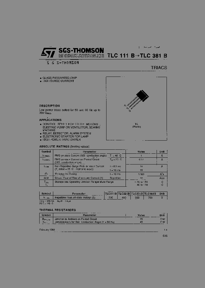 TLC111B_911864.PDF Datasheet