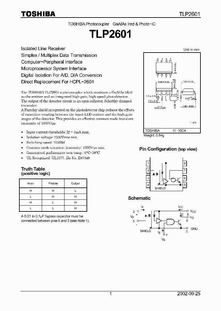 TLP2601_1153359.PDF Datasheet