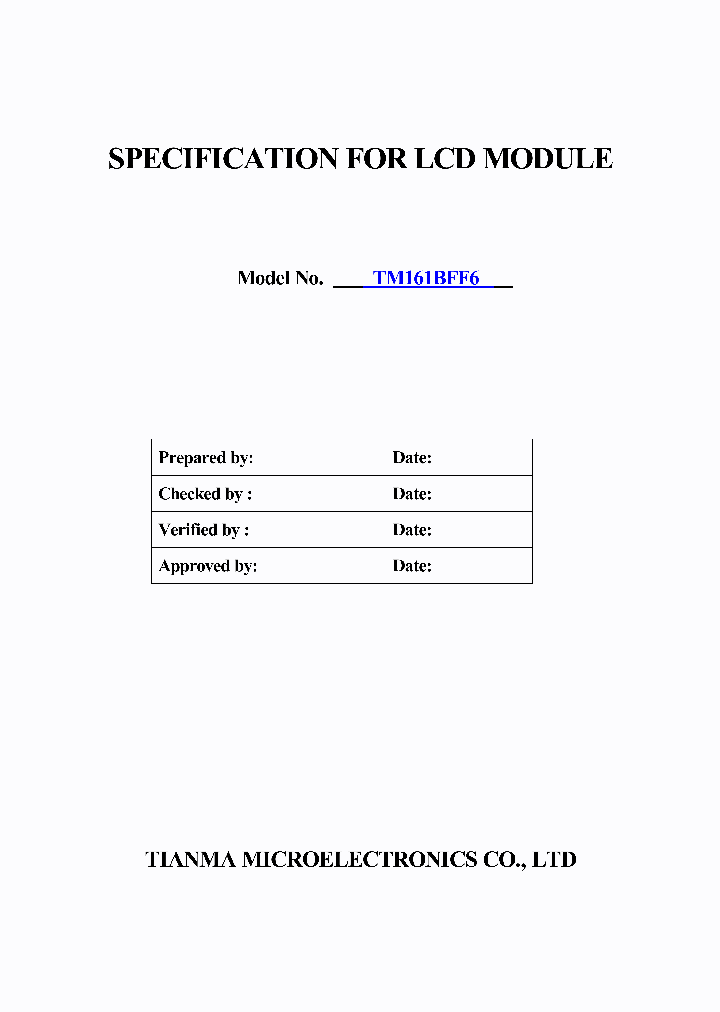 TM161BFF6_1326839.PDF Datasheet